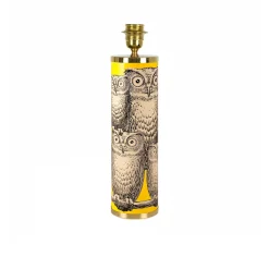 Base Lampada Cilindro Civette Giallo - Fornasetti