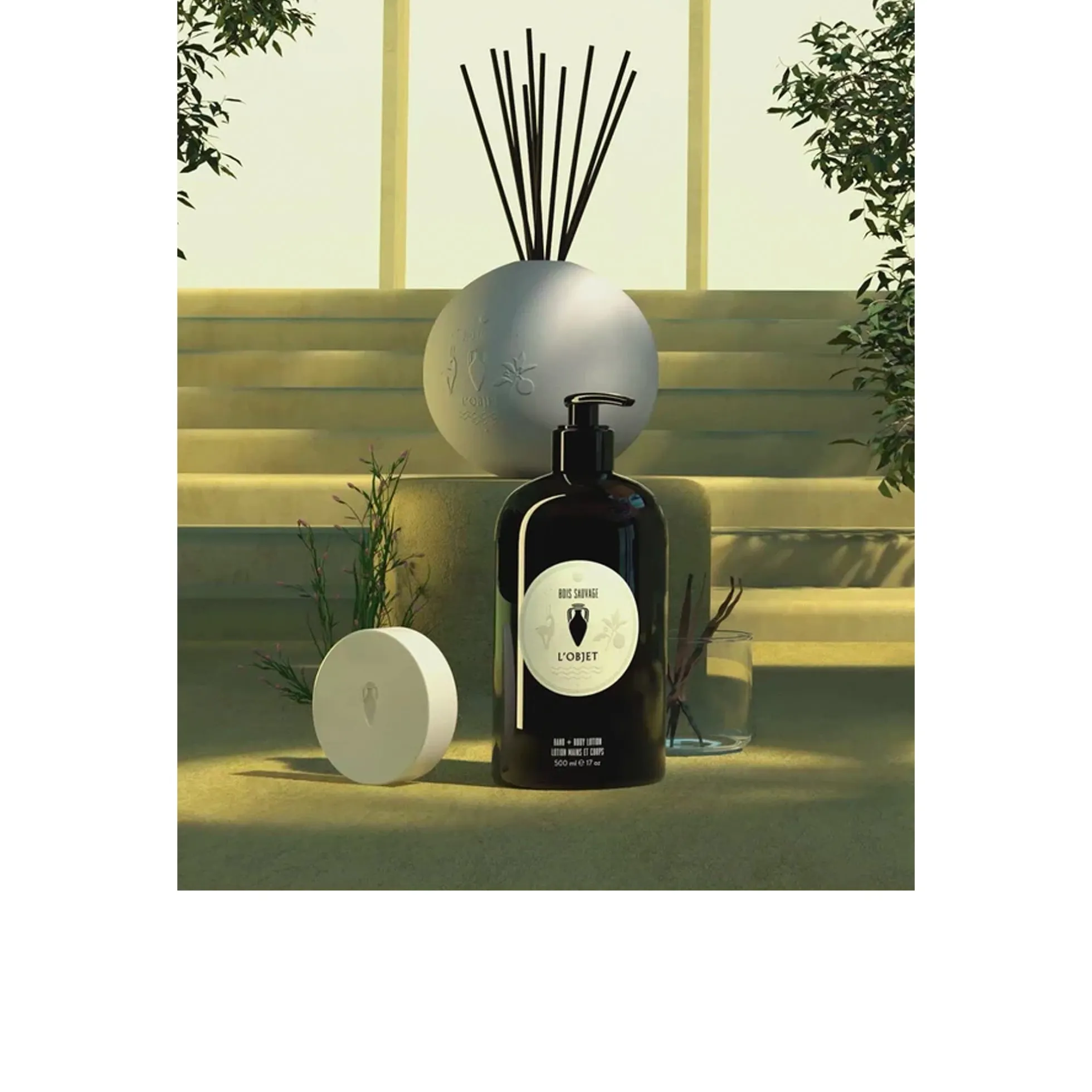 Bois Sauvage Porcelain Diffuser Set - L'Objet