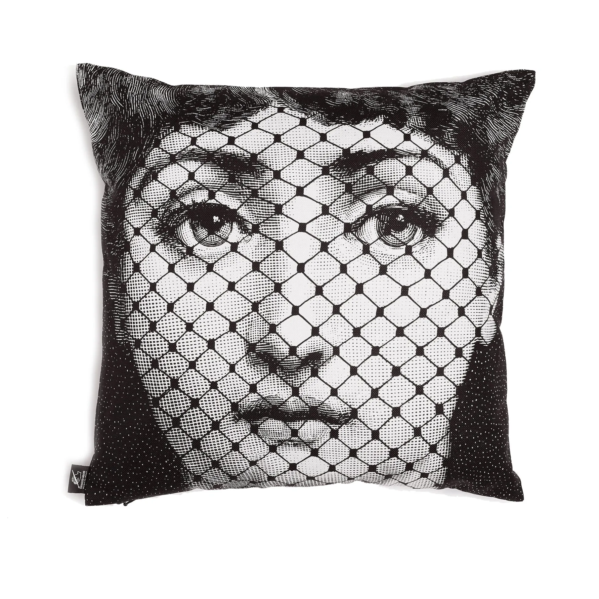 Cuscino Burlesque bianco/nero - Fornasetti