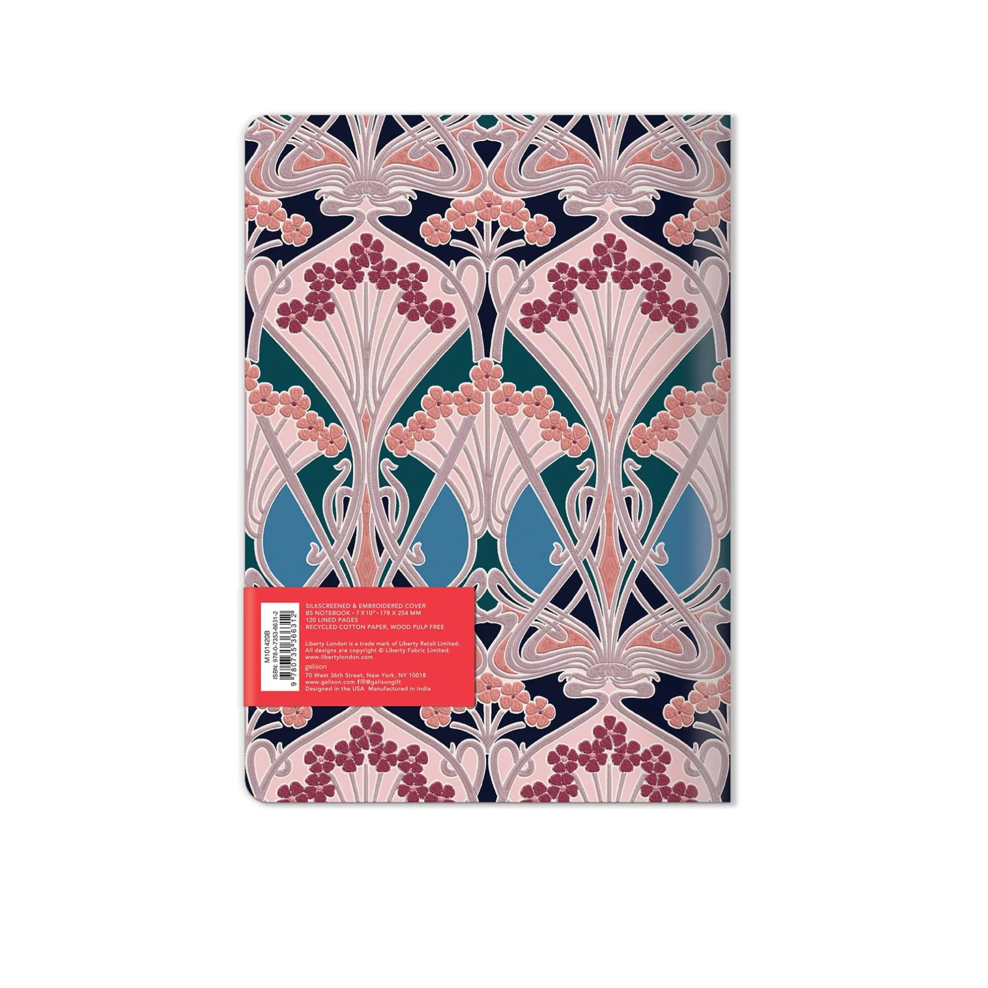 Diario ricamato fatto a mano Ianthe B5 - Liberty London