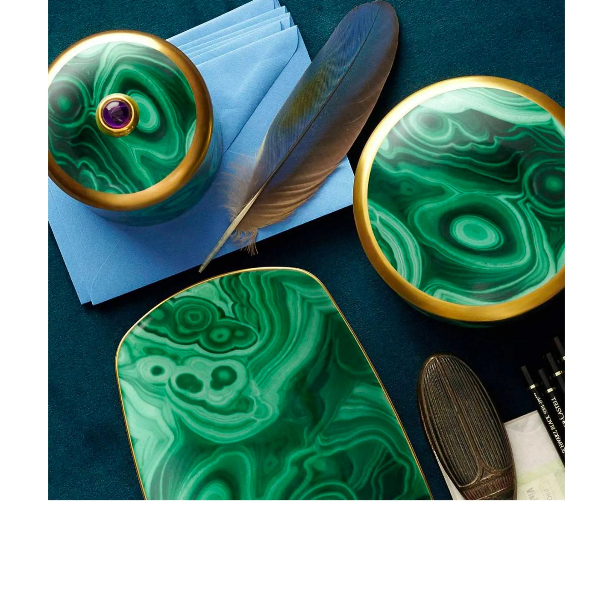 Malachite Candle - L'Objet