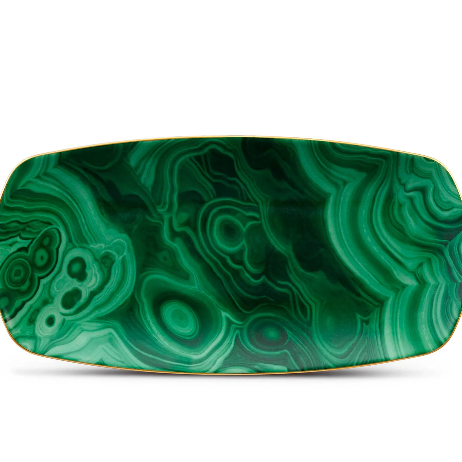 Malachite Rectangular Tray - L'Objet
