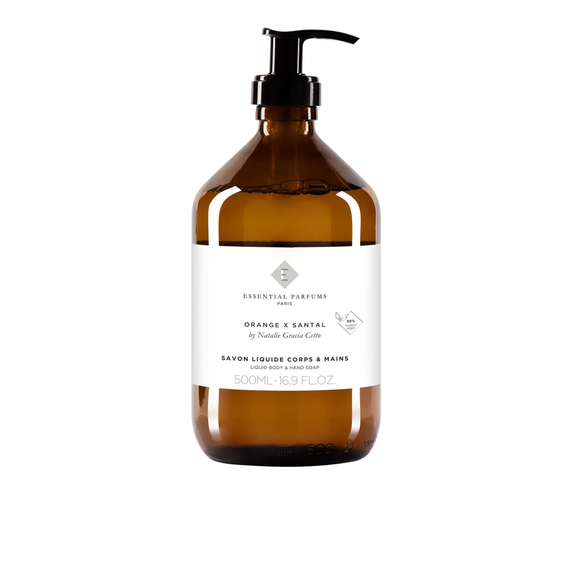 Orange X Santal Sapone Liquido Corpo e Mani - Essential Parfums