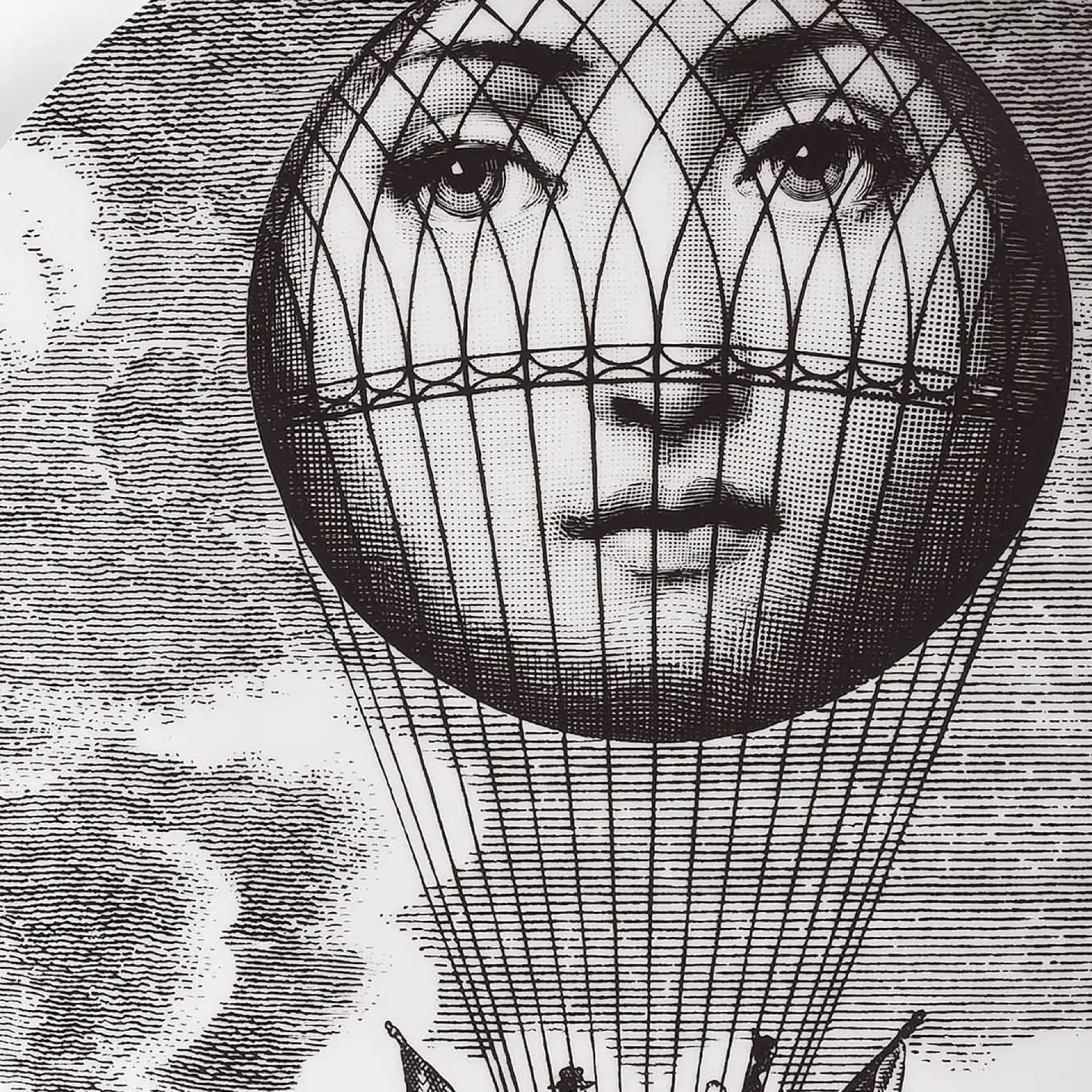 Piatto Tema e Variazioni n.93 B/N - Fornasetti