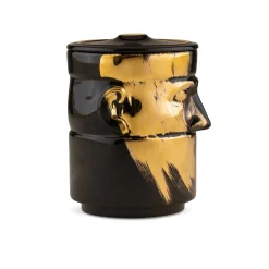 Porta Candela Il Seguace Charcoal/Gold - Ginori