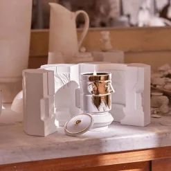 Porta Candela Il Seguace White/Gold - Ginori