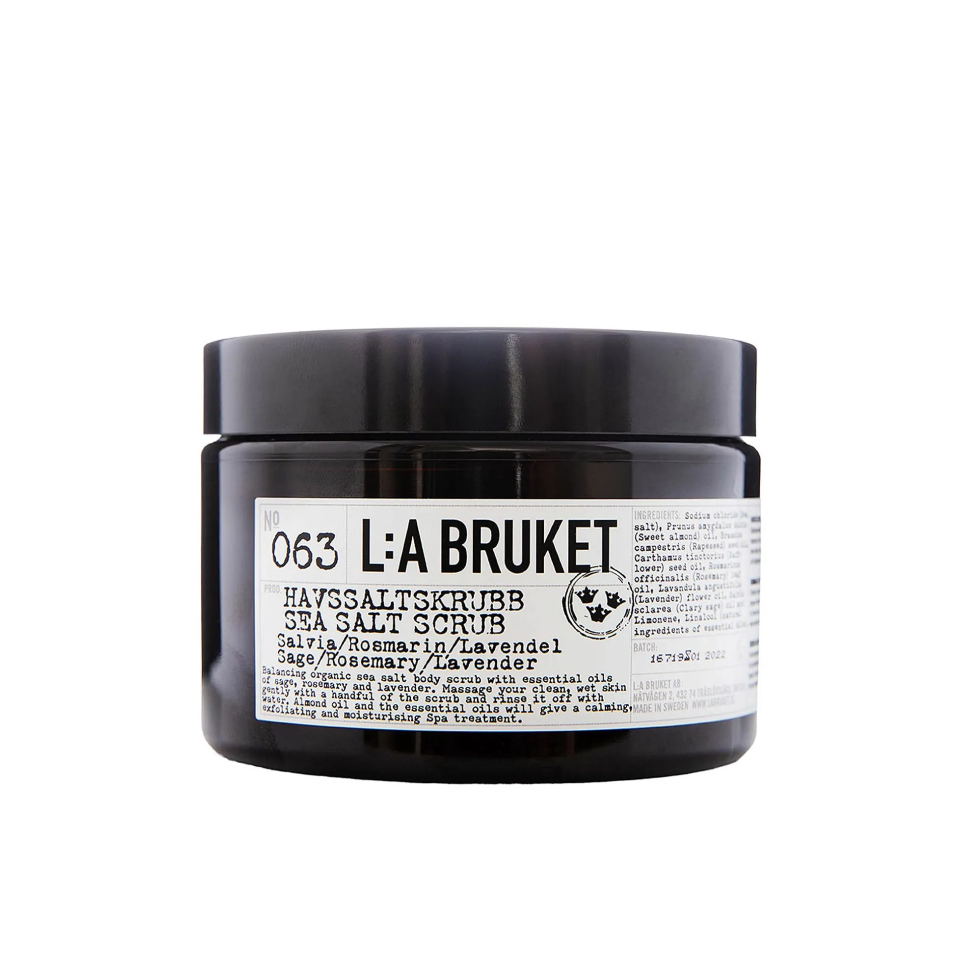 063 Sea Salt Scrub Sage/Rosemary/Lavender - L:A Bruket