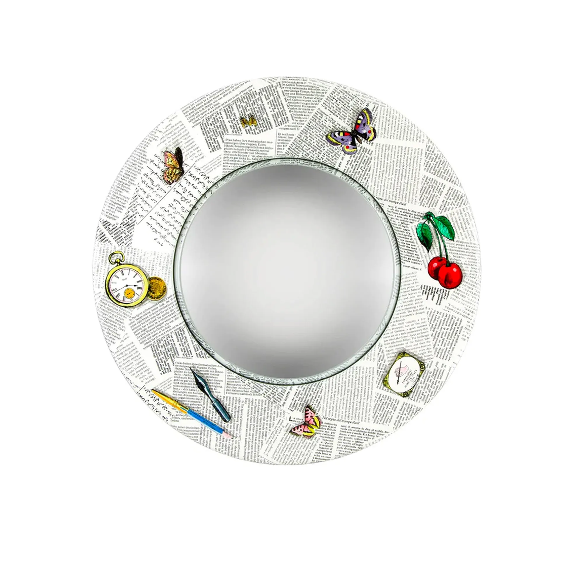 Specchio Oggetti sparsi su giornale - Fornasetti