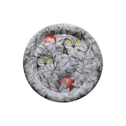 Vassoio Foglie e Civette Diametro 40 cm Exclusive CM70 - Fornasetti
